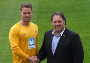 Being closer to his family and not wanting to play in the Conference took Northern Ireland and former Cheltenham goalkeeper, Trevor Carson to the Pools. Image courtesy of Hartlepool Mail