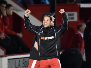 Player Manager Loui Fazakerley will be hoping for more chances to celebrate this season at Welling.